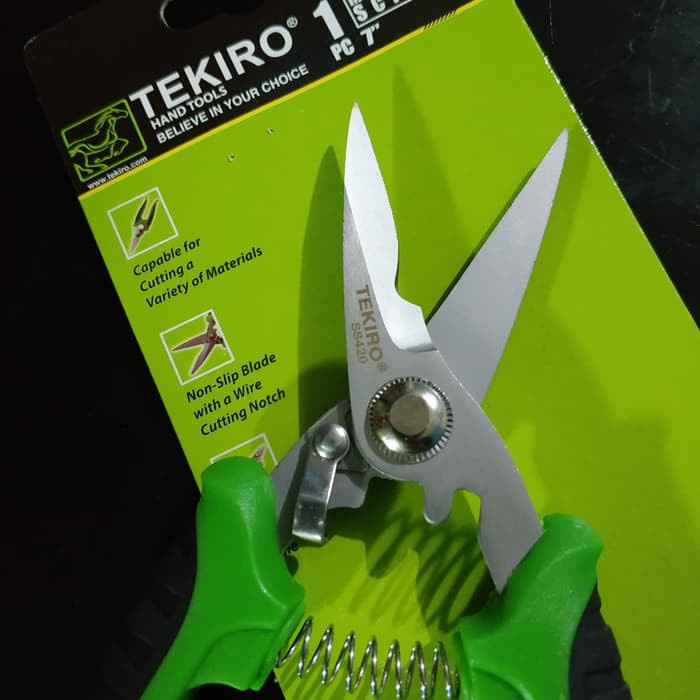 TEKIRO MULTIFUNCTION SCISSOR 7 inch GUNTING MULTIFUNGSI 7” Gagang PlastikGT-MS1805