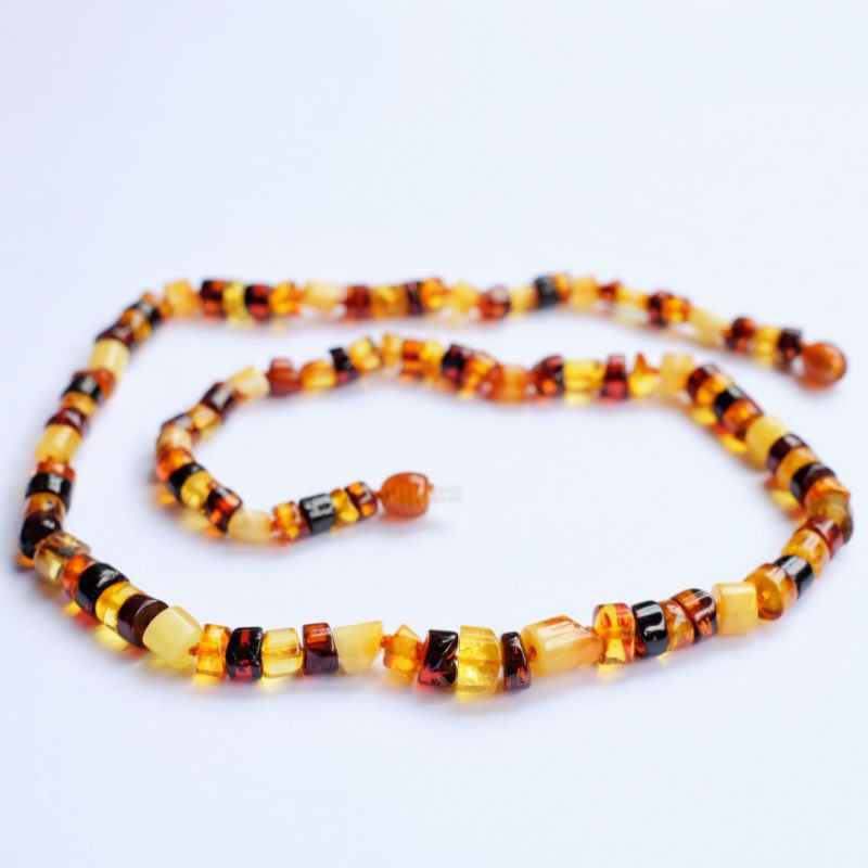 Kalung Amber BalticMulticolor Glossy Bamboo [Dewasa - Orangtua] - 3102