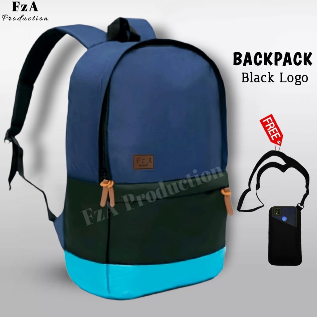 Tas Ransel Punggung Distro Casual Pria Wanita / Tas Ransel Laptop Original - FzA Gratis  Sako Wallet HP