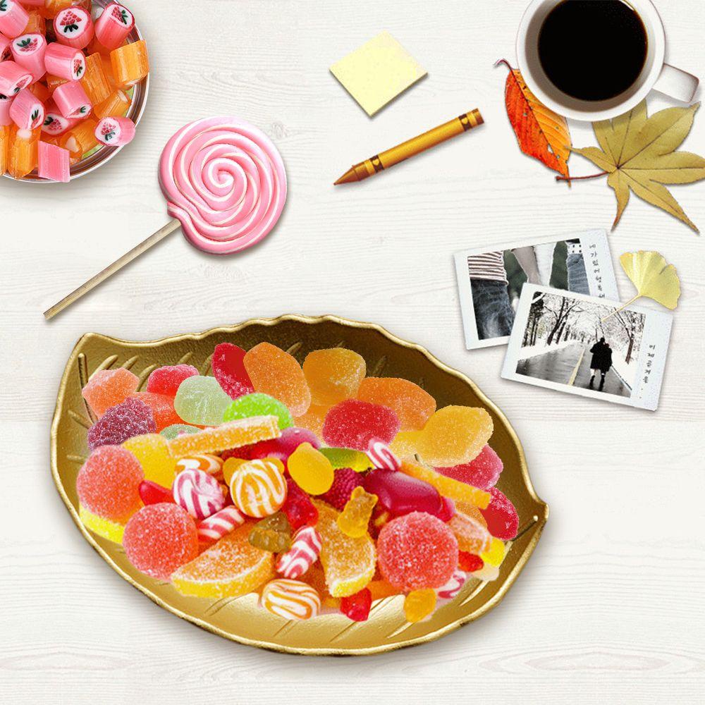 SOLIGHTER Candy Plate Durable Large Capacity Jewelry Tray Leaf Shape