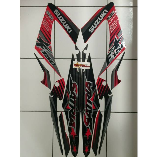 STIKER STRIPING SATRIA F 2014 MERAH