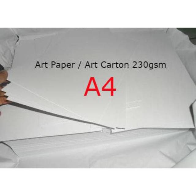 

Art carton/art paper 230gsm