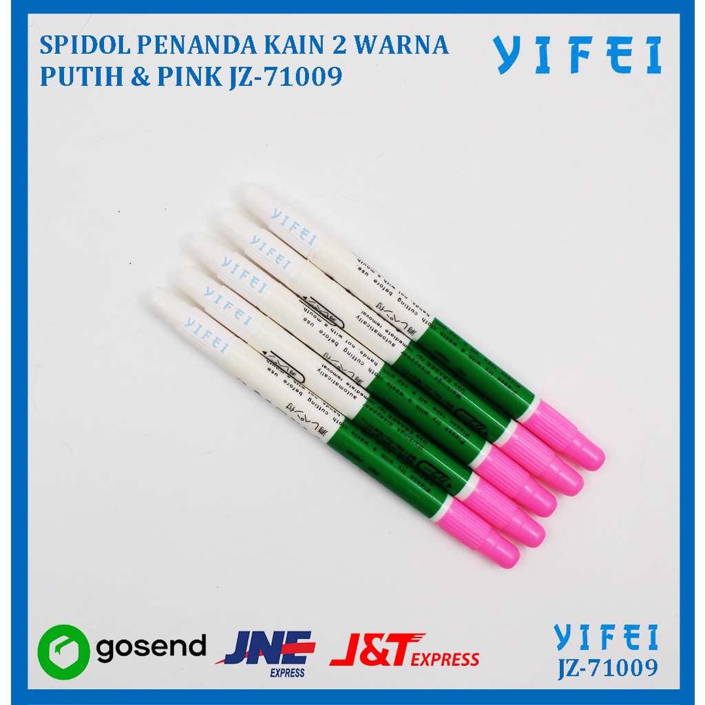 SPIDOL PENANDA KAIN 2 WARNA PUTIH &amp; PINK YIFEI-71009