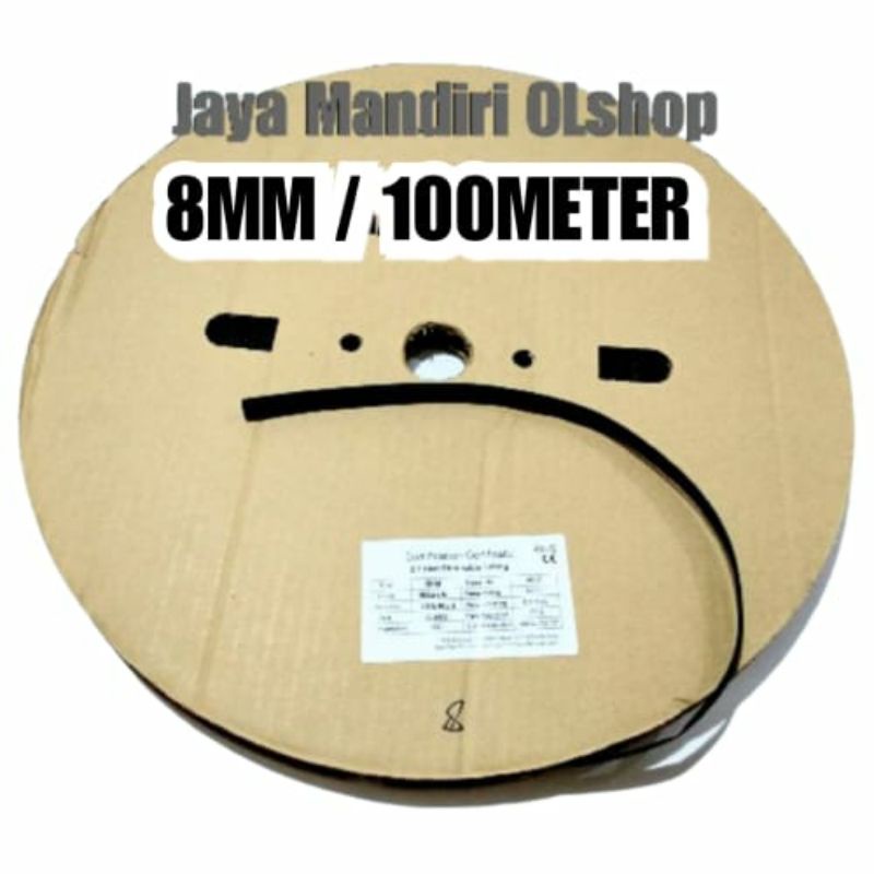 ISOLASI BAKAR 8MM-100M /1 ROLL/SELANG BAKAR 8MM 1 ROLL/HEATSHRINK/SELONGSONG BAKAR 8MM / 100 METER
