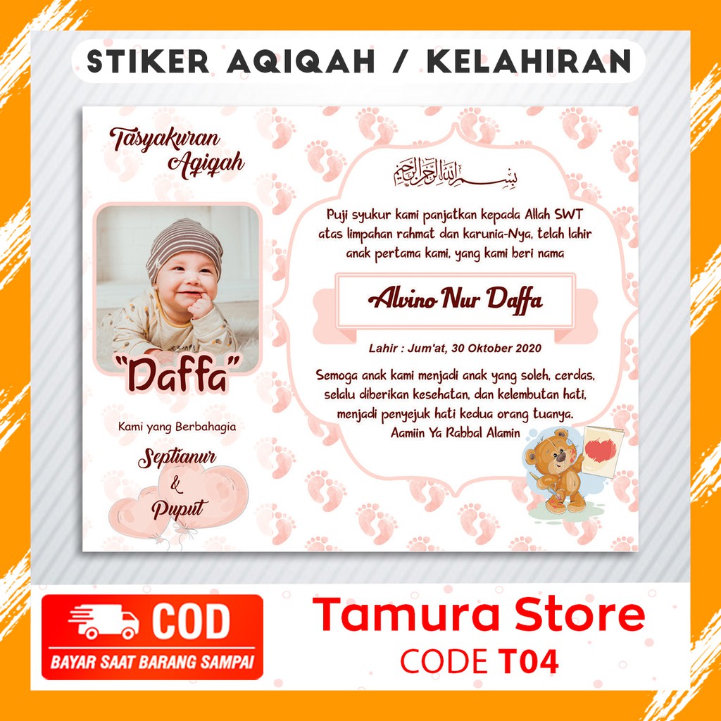 

Stiker Aqiqah FREE DESIGN Murah dan Berkualitas