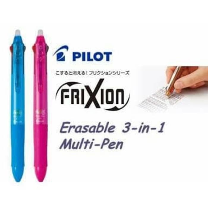 

PILOT FRIXION 3 IN 1 !!! IMPOR JEPANG BISA DIHAPUS (0,5) - Biru promo