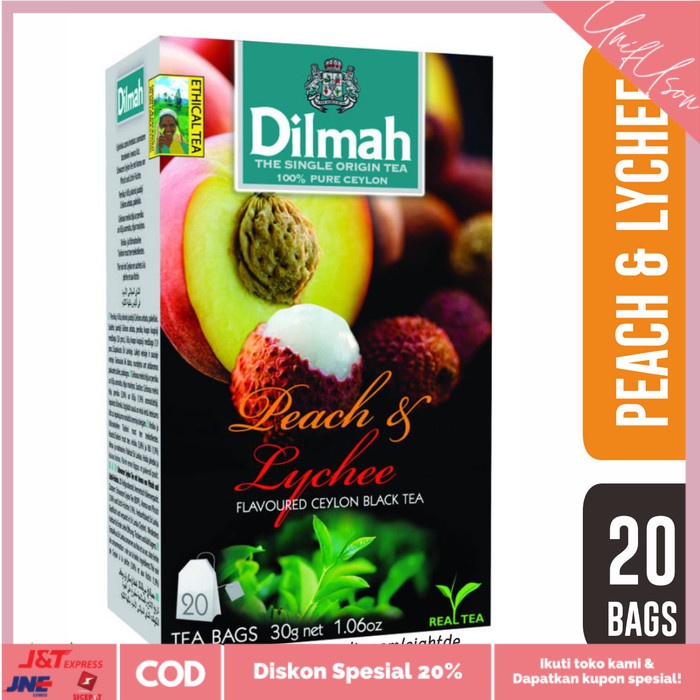 

⭐COD⭐ Dilmah Peach & Lychee Tea