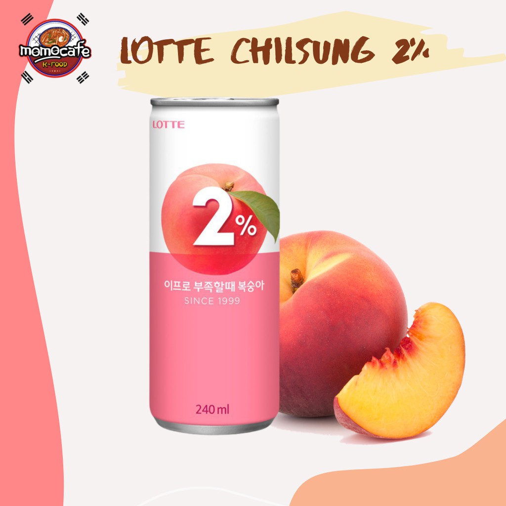 Lotte 2 Chilsung Peach Juice Minuman Korea Rasa Buah Lotte 2 Chilsung Peach Juice Minuman Korea Rasa Buah