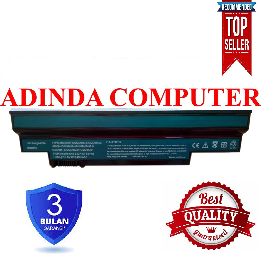 Baterai Acer Aspire One 532 532H AO532H 532G AO532 UM09H36 UM09H41