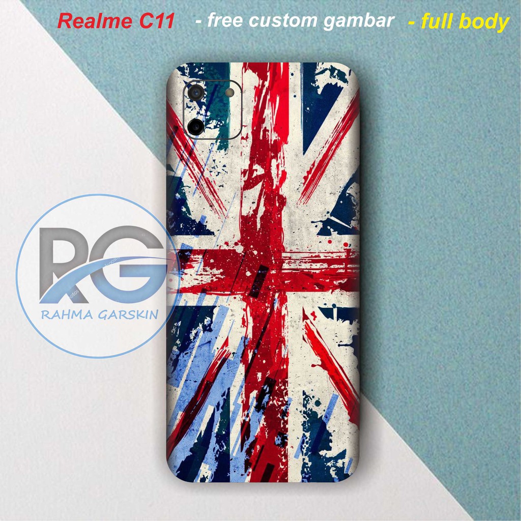 garskin hp realme C11 motif flag - free custom gambar