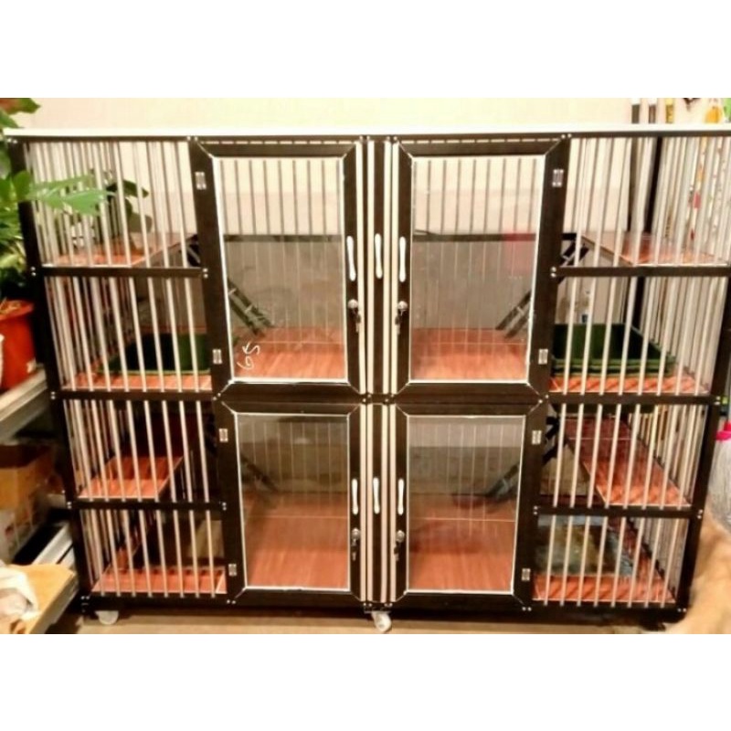 kandang kucing alumunium / aluminium murah / kandang kucing 2 lantai 4 kamar