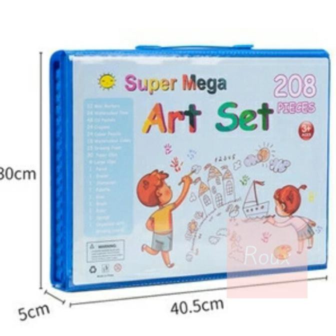 

Sale Crayon Set Anak 208 Pcs Pensil Warna Alat Lukis Alat Mewarnai Gift Set - Biru