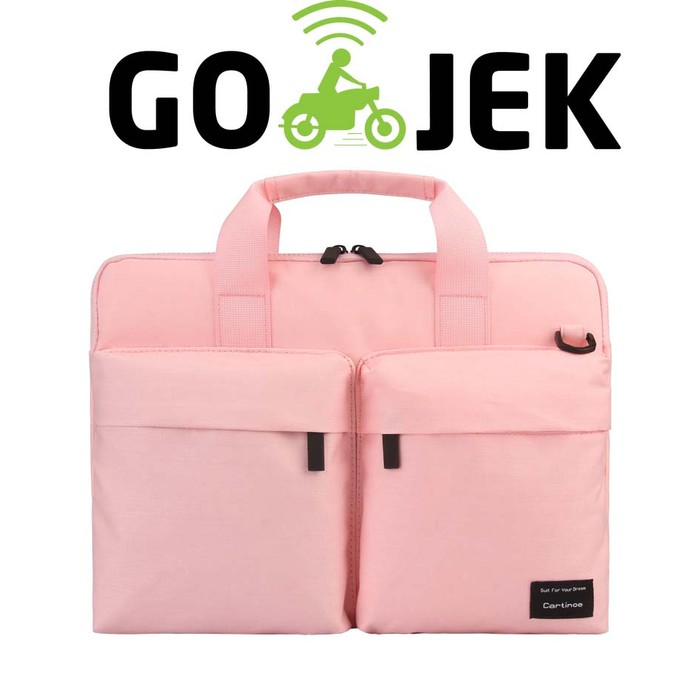Tas Laptop Macbook Cartinoe RFID Blocking Messenger Bag 13 14. inch pink