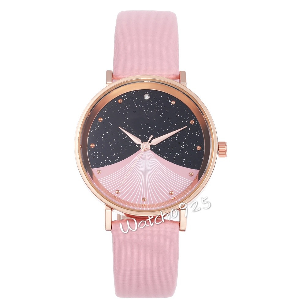 Berlian imitasi Quartz Watch Mode Belt Perhiasan Starry Virgin Table Jam Tangan Wanita J66