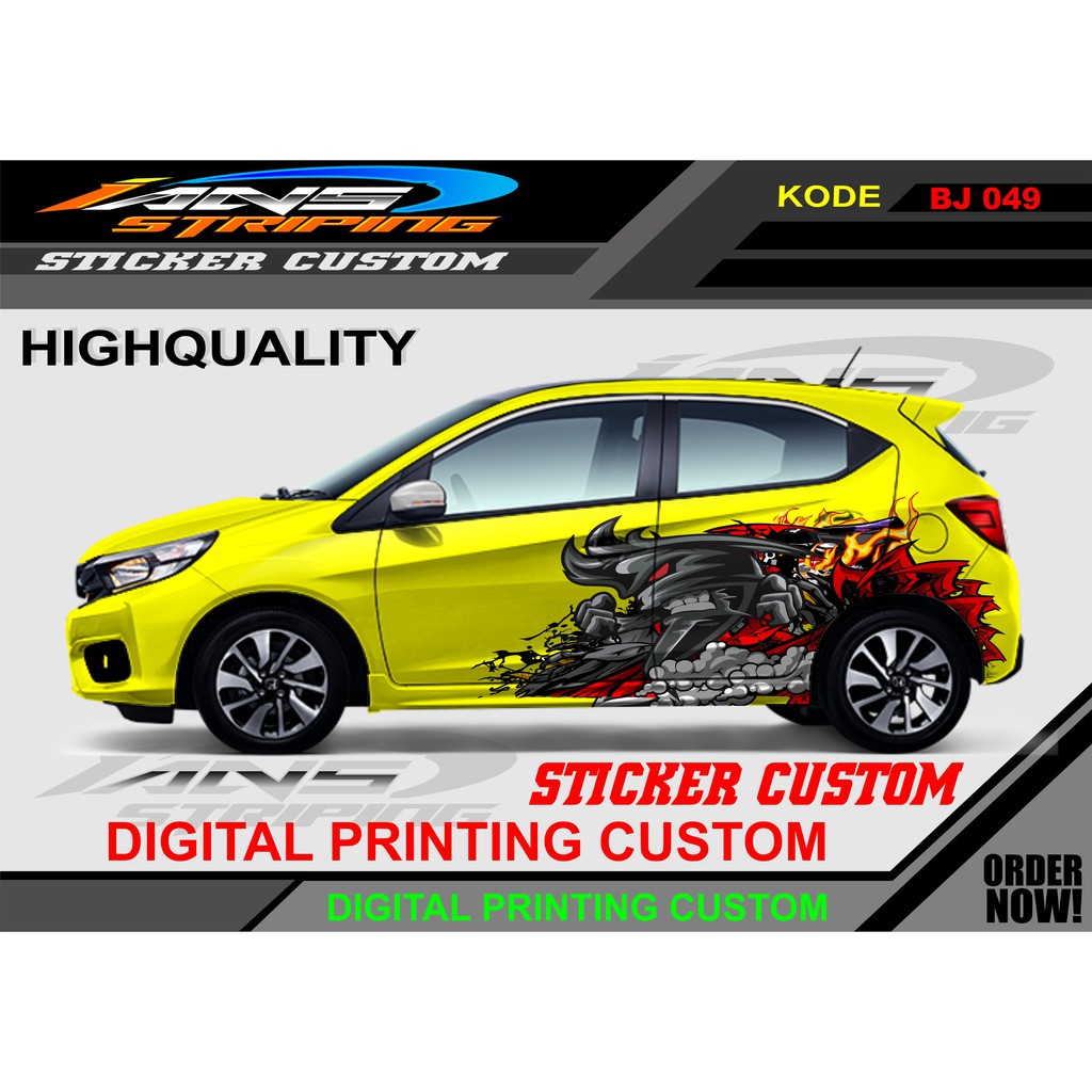 DECAL STIKER MOBIL BRIO, JAZZ, AGYA, AVANZA DLL/ VARIASI STICKER MOBIL