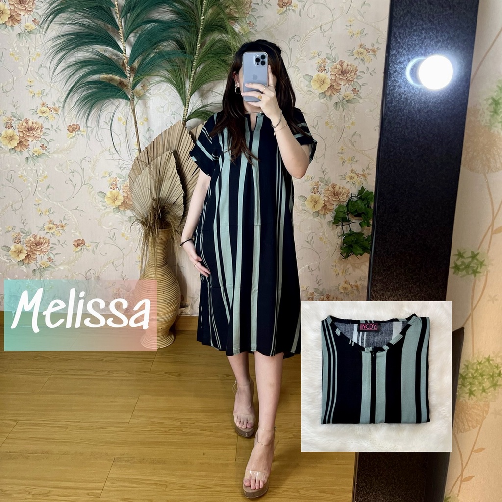 NCDY HOMEWEAR DASTER PENDEK SELUTUT RAYON PREMIUM LD 130cm BUSUI FRIENDLY KEKINIAN-Melissa PENDEK