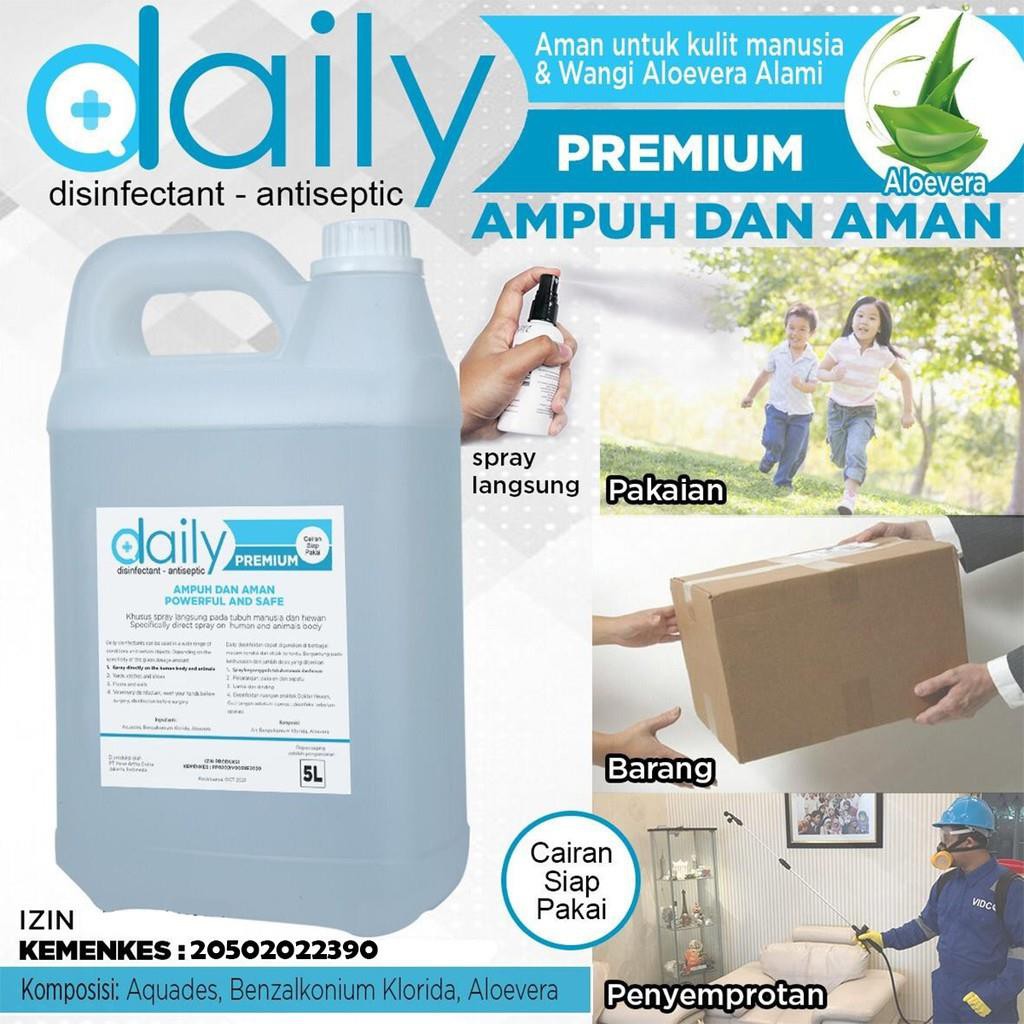 DISINFECTANT DAILY PREMIUM 5 LITER DESINFEKTAN ANTISEPTIC VIA CARGO