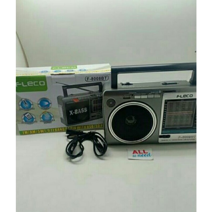 Cod Radio Jadul Portable Fleco F-8009BT//Radio Bluetooth USB mp3 memory//Bisa bayar diempat