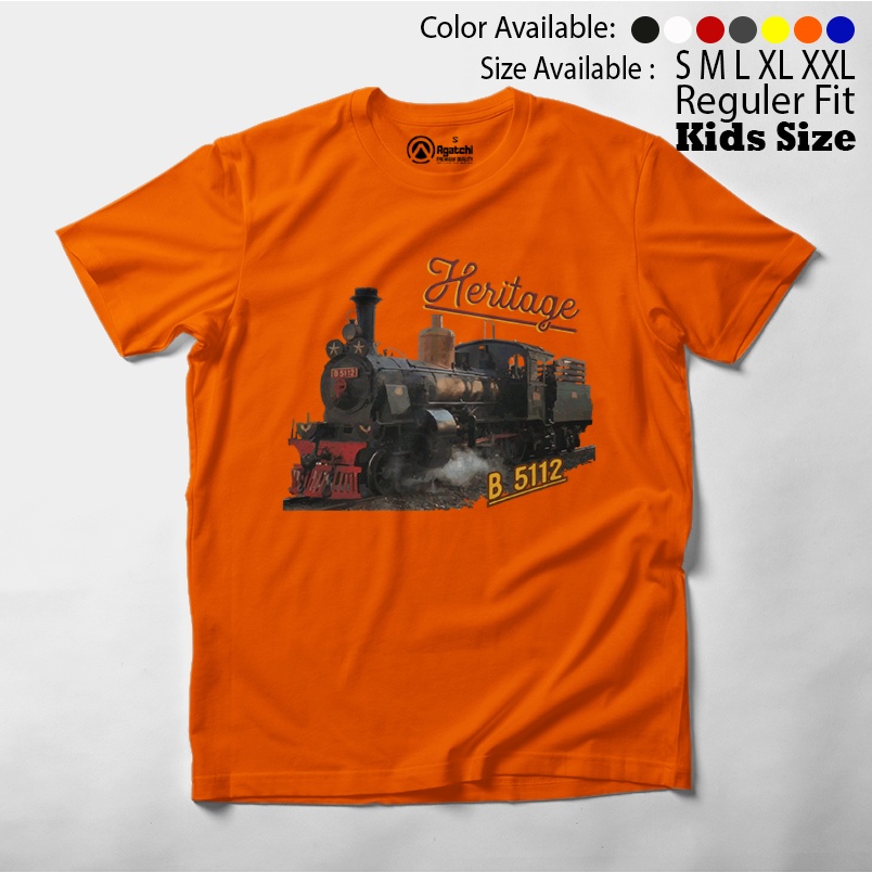 Baju Kaos Atasan Anak Laki-Laki Kereta Api Klasik Heritage KAI