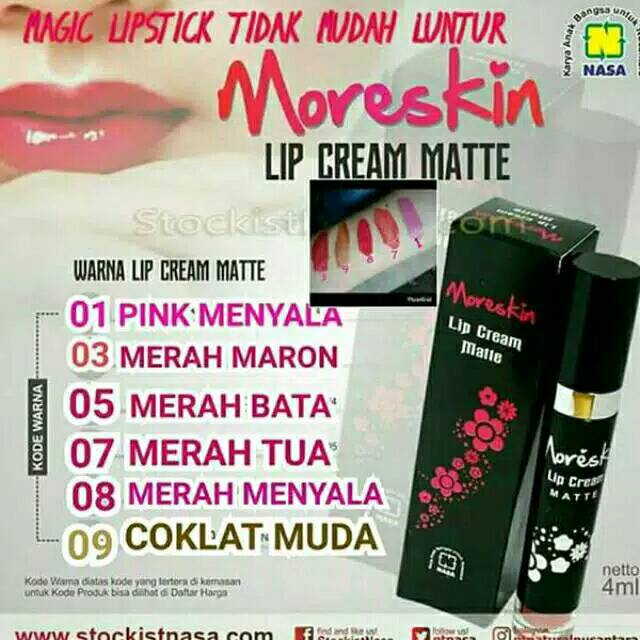 LIPMATTE MORESKIN NASA / LIPSTIK NASA / PRODUK NASA ORIGINAL