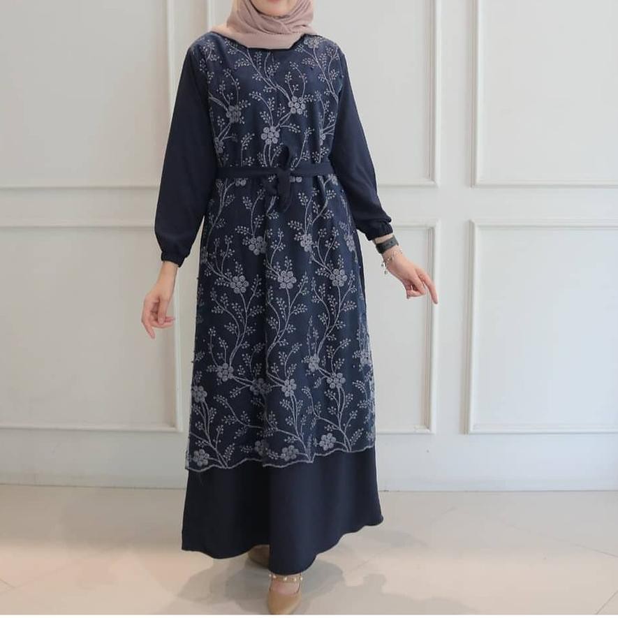 >jh-0183 RINIA DRESS /GAMIS SWAN TILE / GAMIS TILE MOSCREPE ...Thks