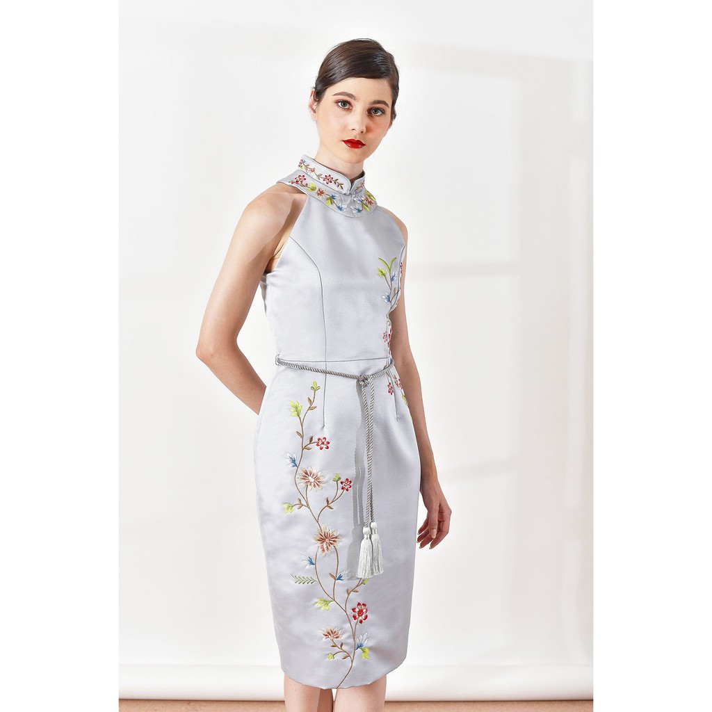 Blaike Embroidery Dusty Blue  dress