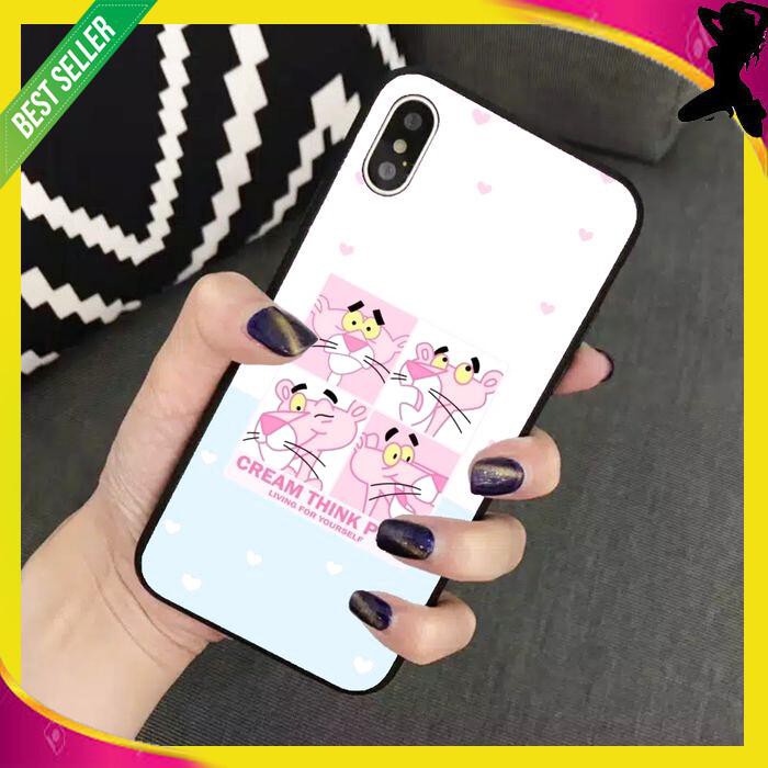 PREMIUM CASE GLASS MOTIF PINK PANTHER FOR XIAOMI MI MAX 3