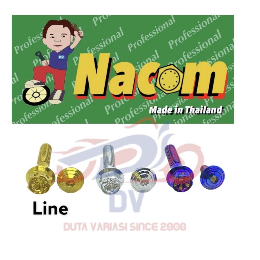 NACOM DV Paketan Baut Shock Becker + Baut sensor Belakang (Model Spyder,Line,Gear)