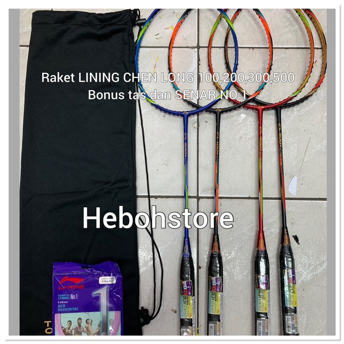 KUALITAS ORIGINAL Raket Badminton LINING CL CHEN LONG 100+/200+/300+/500+ KOMPLIT ORI