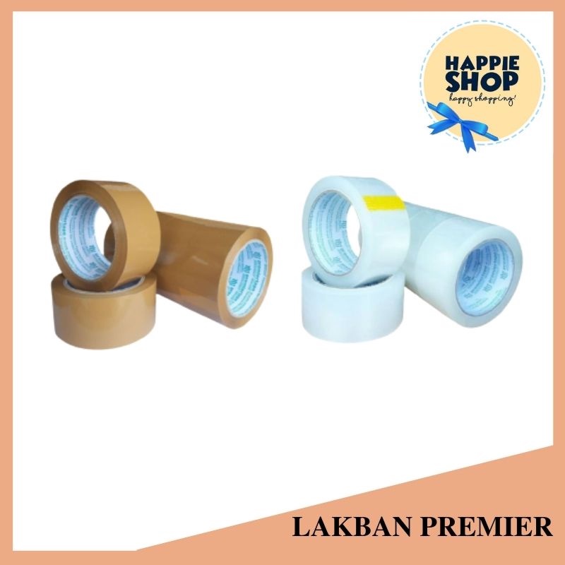 LakbaN PREMIER TAPE Isolasi Plakban 48mm 100 Yard Nachi Selotip Murah