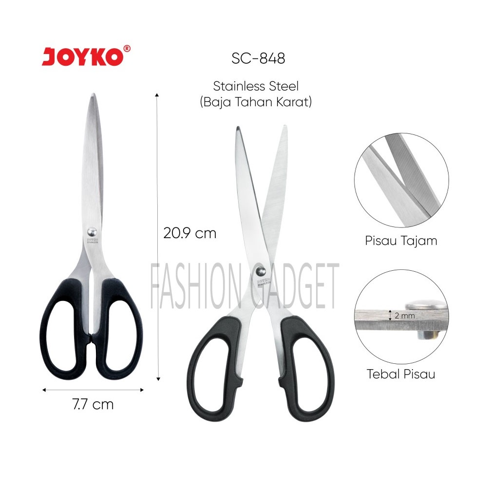 Joyko Gunting Joyko Kecil SC 828 / Gunting Sedang SC 838 / Gunting Besar SC848 Joyko Big Scissor Medium Scissor Small Scissor Gunting Joyko 828 / Gunting Joyko 838 / Gunting Joyko 848