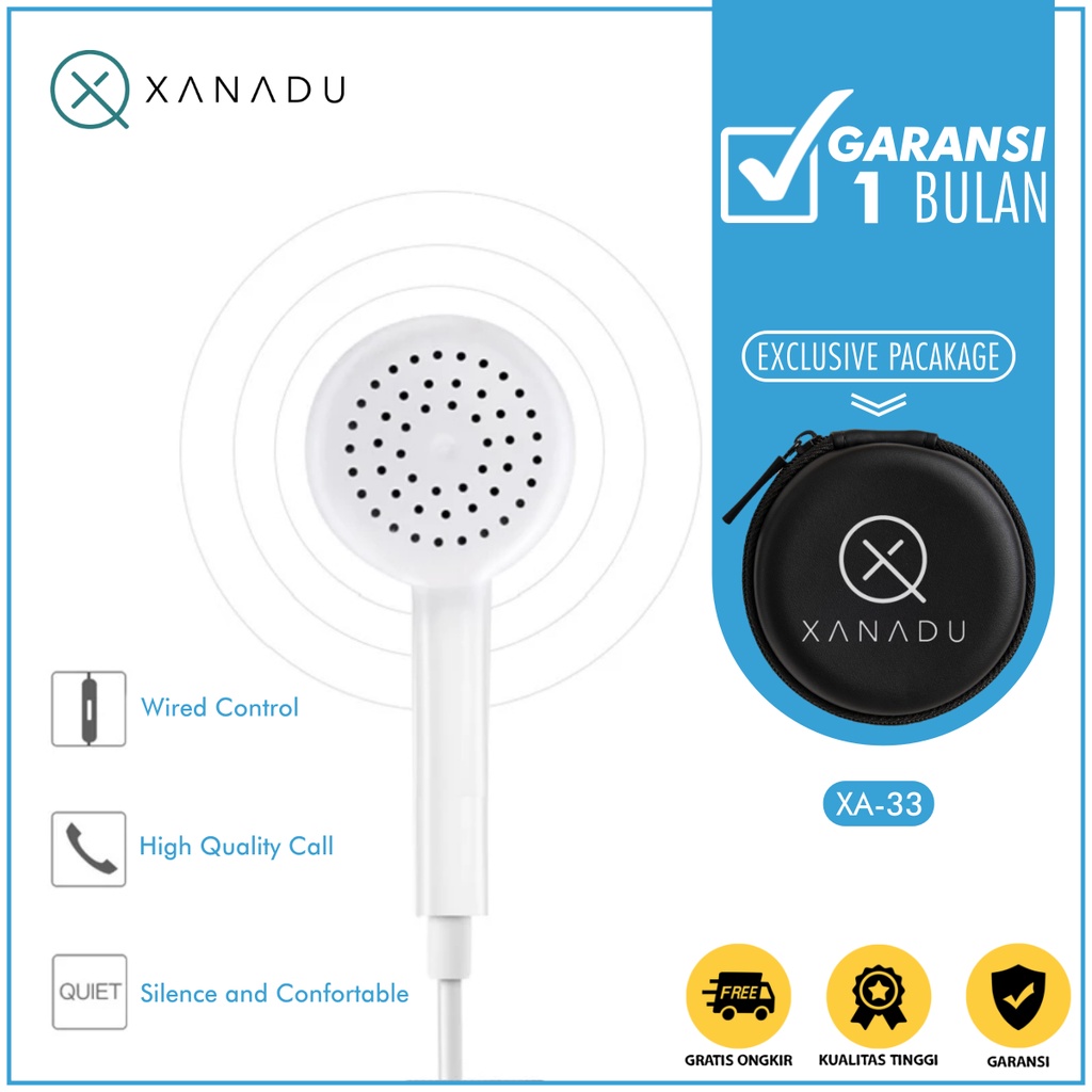 Headset Xanadu Stereo Earphone In-Ear Earphone Stereo Bass