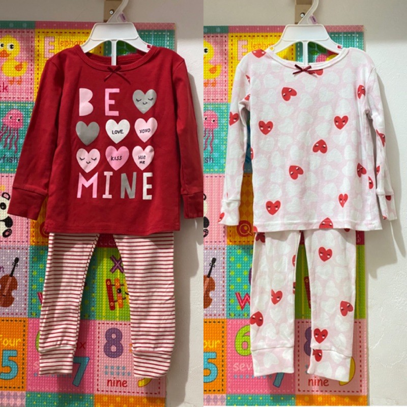 Preloved Piyama / Baju tidur Anak Perempuan Set (Dapat 2 Pasang) Merk Carter’s Size 18 Bulan