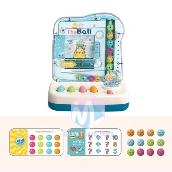 

Roll The Pinball Puzzle Game Machine Mainan Montessori - Mainan Pinbal - Biru Diskon