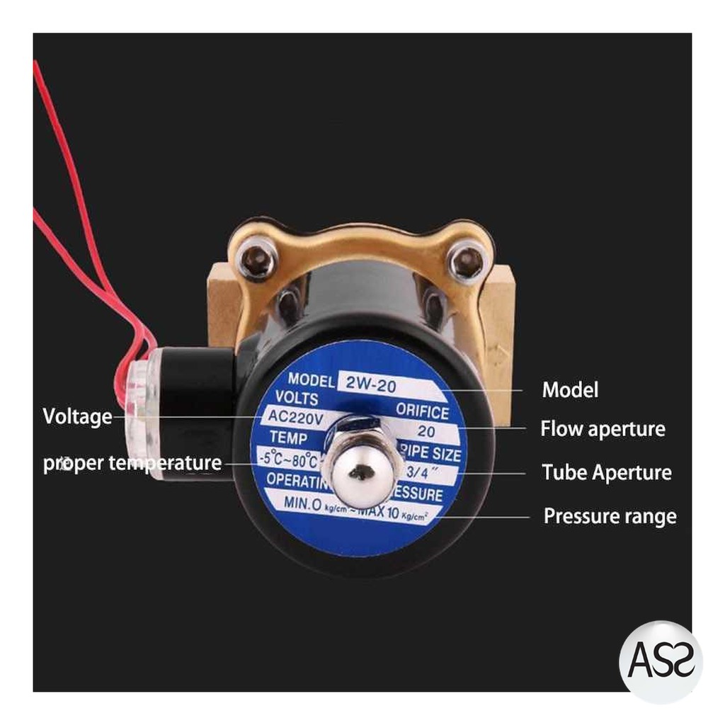 ASS Shop - NBCJ Electric Solenoid Water Valve 220V 1/2 Inch - 2W-160-15