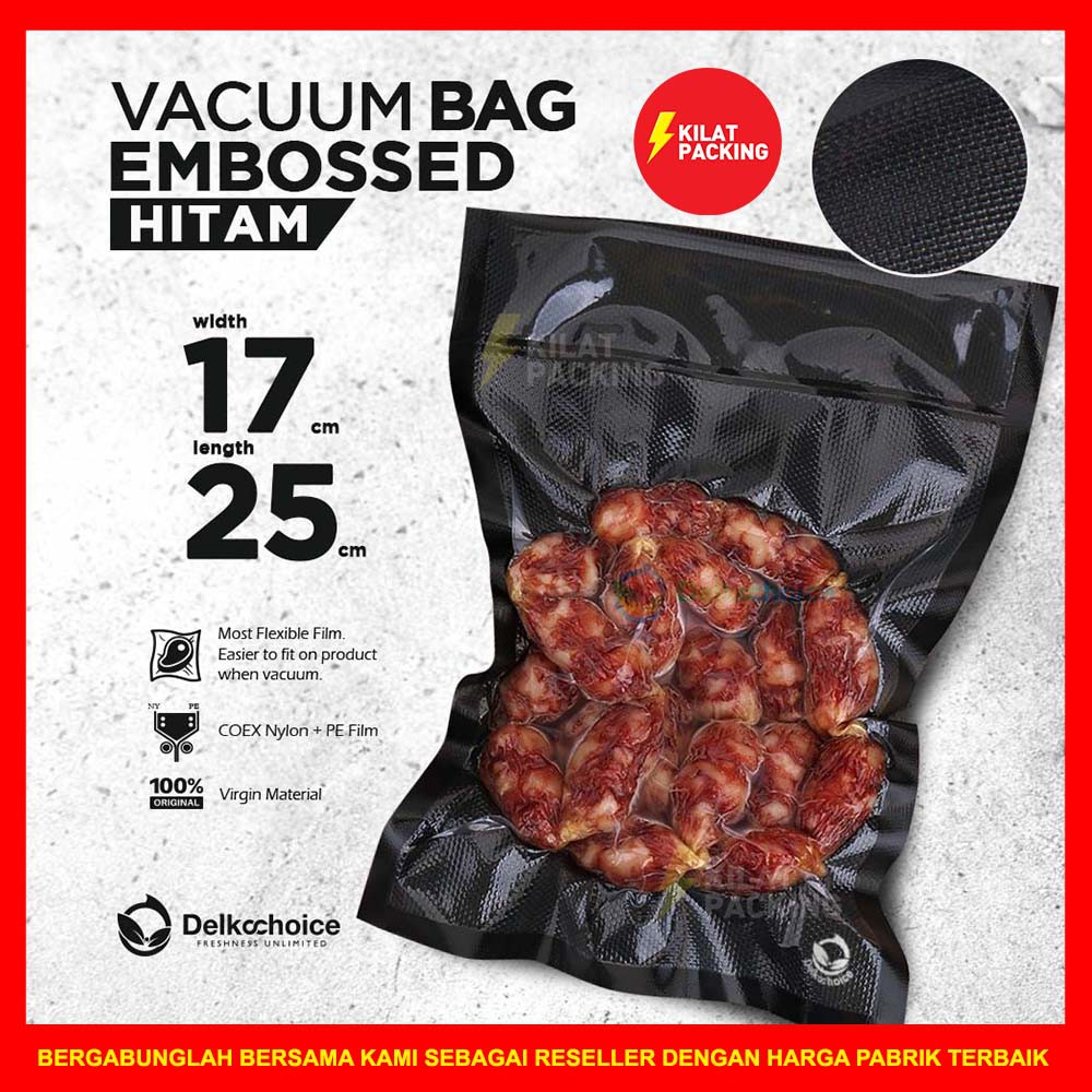 Jual Plastik Vacuum Vacum Bag Embossed Plastik Vakum Makanan Emboss Hitam Cm X Cm