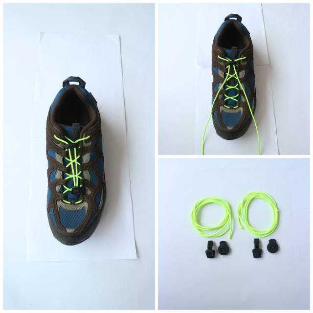 Tali sepatu serut elastis lock lace - lace