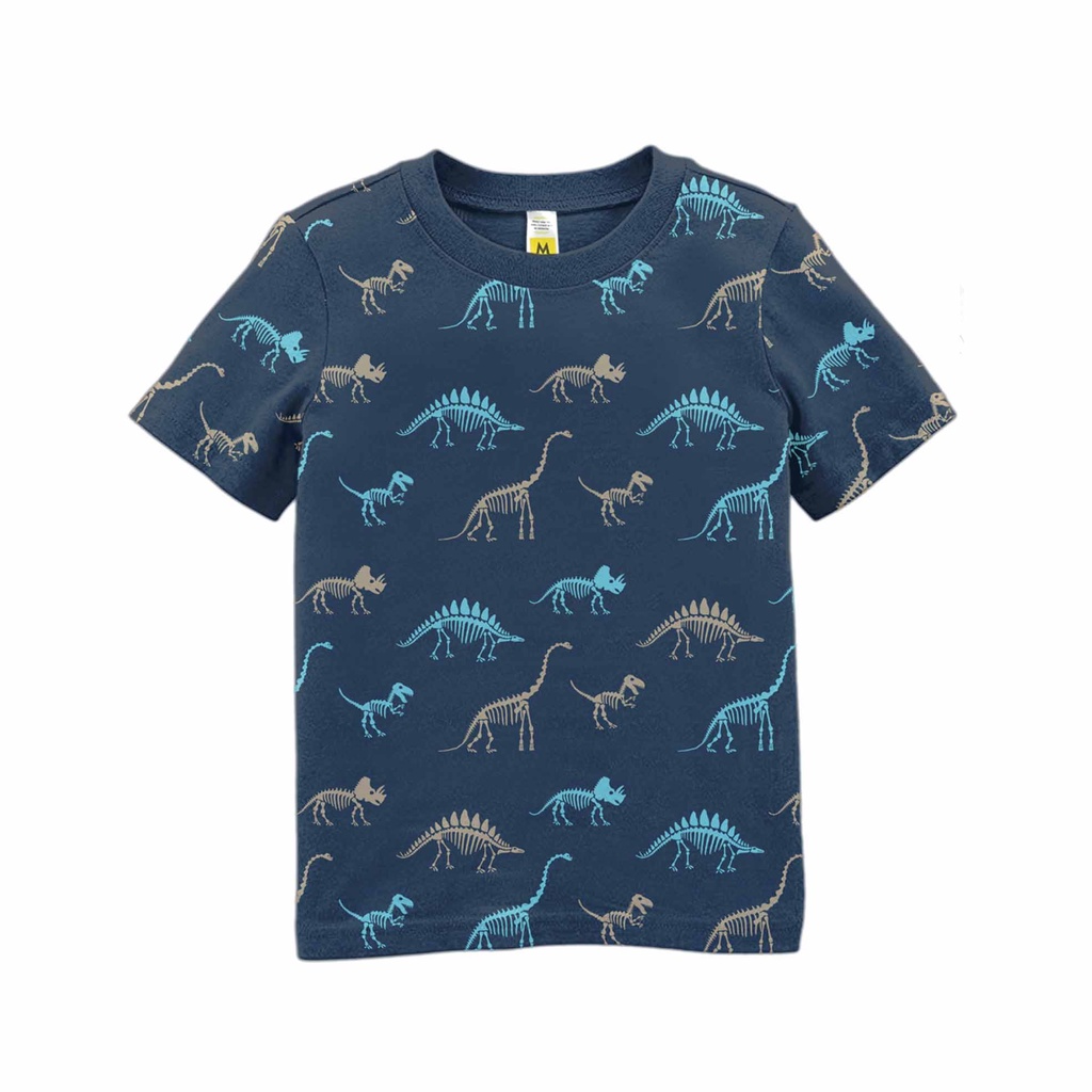 KAOS ANAK FULLPRINT FOSSIL/DINO SKETCH/CONTRUCTION 1-10 T