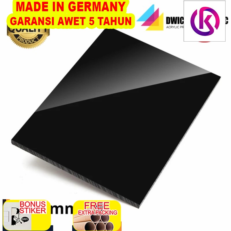 Promo acrylic lembaran 3mm Hitam