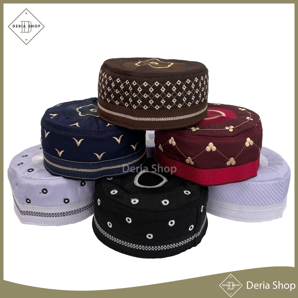 Peci MADINAH BUGIS Haji Kopiah Medina Santri Pesantren Dewasa Anak Laki Motif Model Bordir Kopyah So