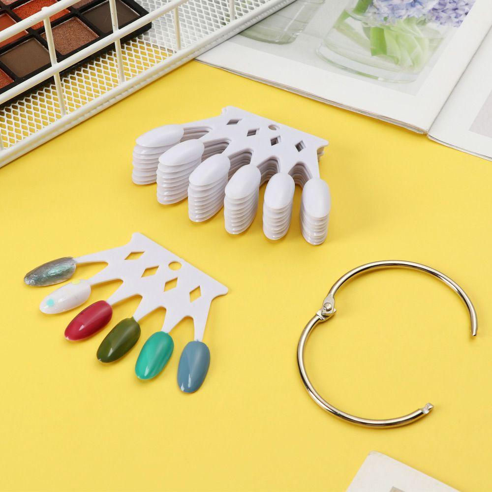 Solighter Nail Tips Kartu Warna Manicure Tools Gesper Cincin Menunjukkan Rak Papan Latihan