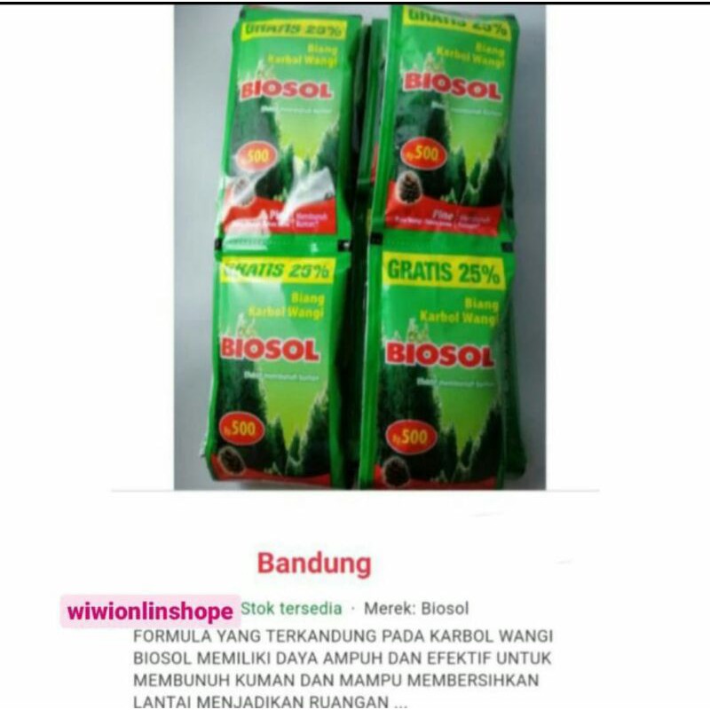 BIOSOL KARBOL KEMASAN RENCENG ISI 24 SACHET .ORIGINAL. HARGA GROSIR.