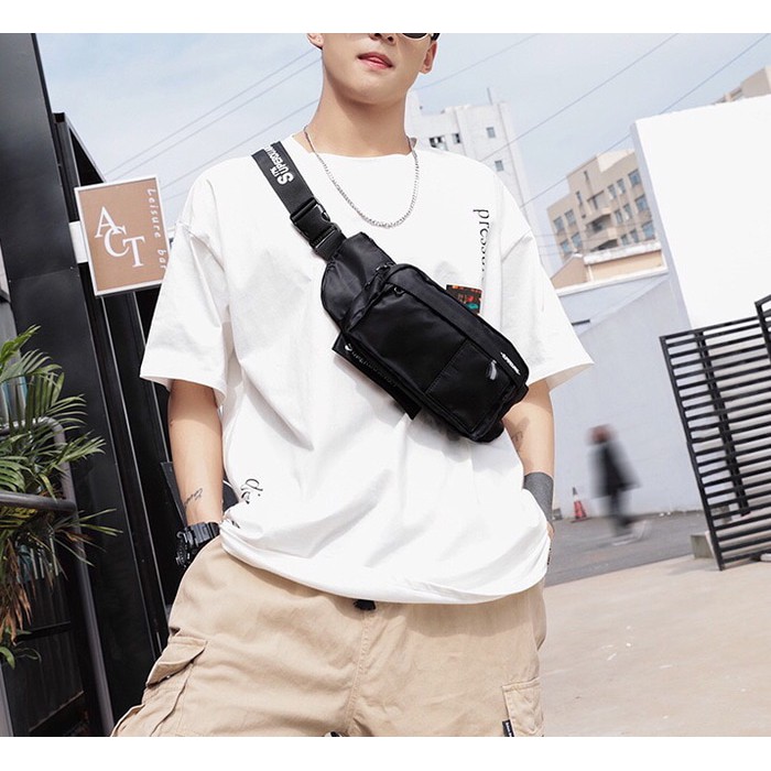 TASPRIA Yang Terbaru TAS RANSEL ORIGINAL TAS DISTRO BOOGIE NVYBLACK Diskon Bahu Pria Oxford Sling