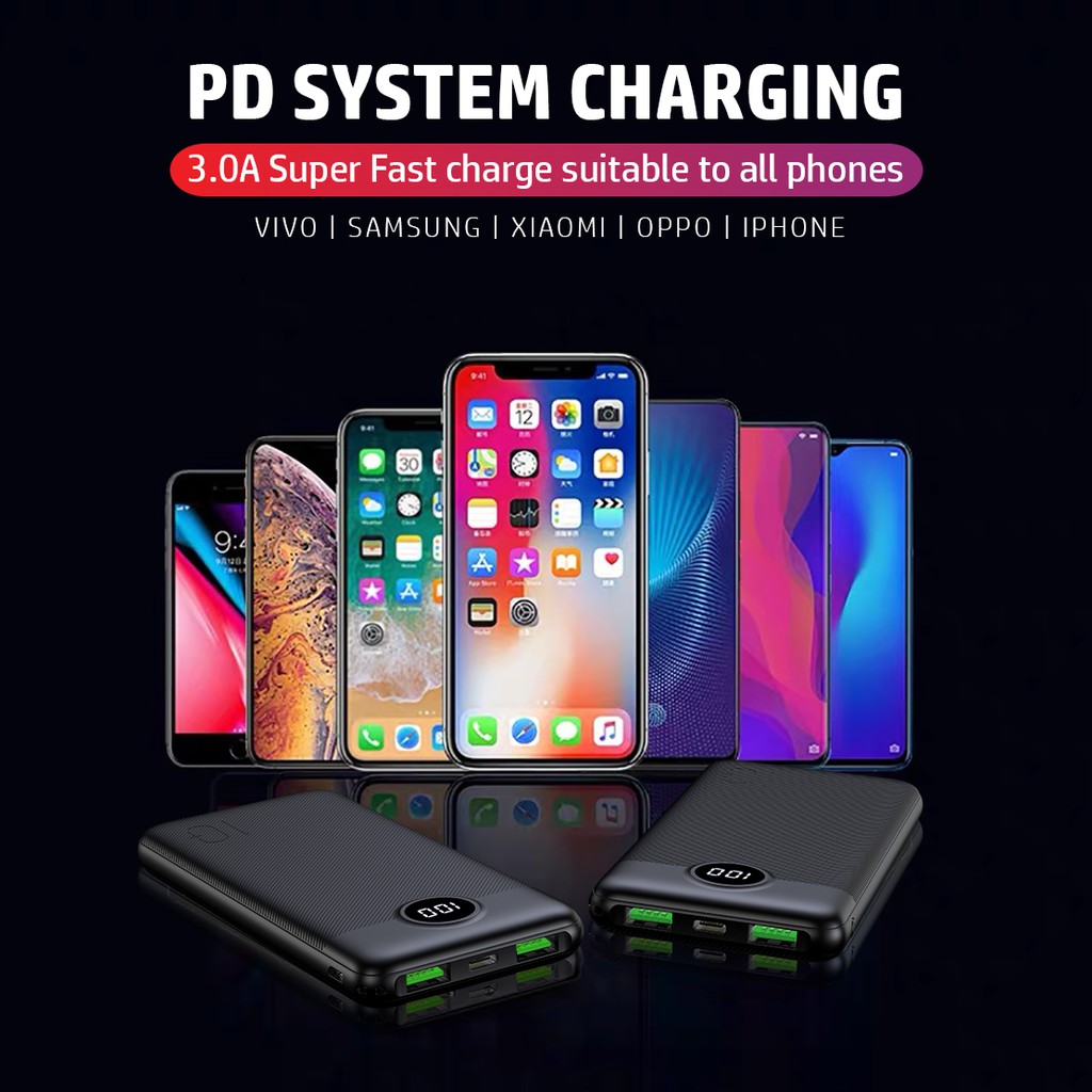 Power Bank MOFIT M22 PRO 10.000mAh Real Capacity Quick Charge 22.5W  QC 3.0 + PD  Power Delivery