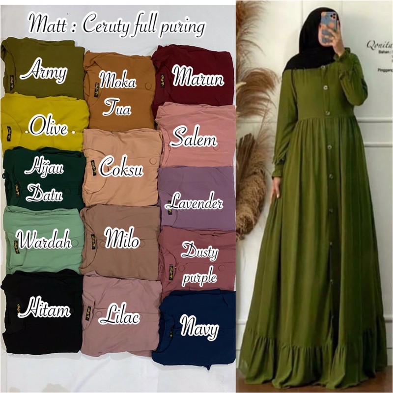 (QORYS) GAMIS SAFIRAH/GAMIS CERUTY BABYDOLL