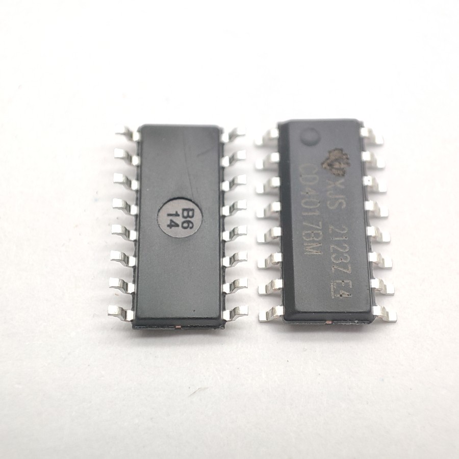 Ic CD4017BM SMD Cmos CD4017 Counter with 10 decoded outputs 4017