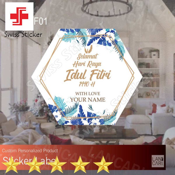 

Terlaris Sticker Label Idul Fitri Ramadhan custom snack food stiker Simple Unik - MEDIUM Elegan