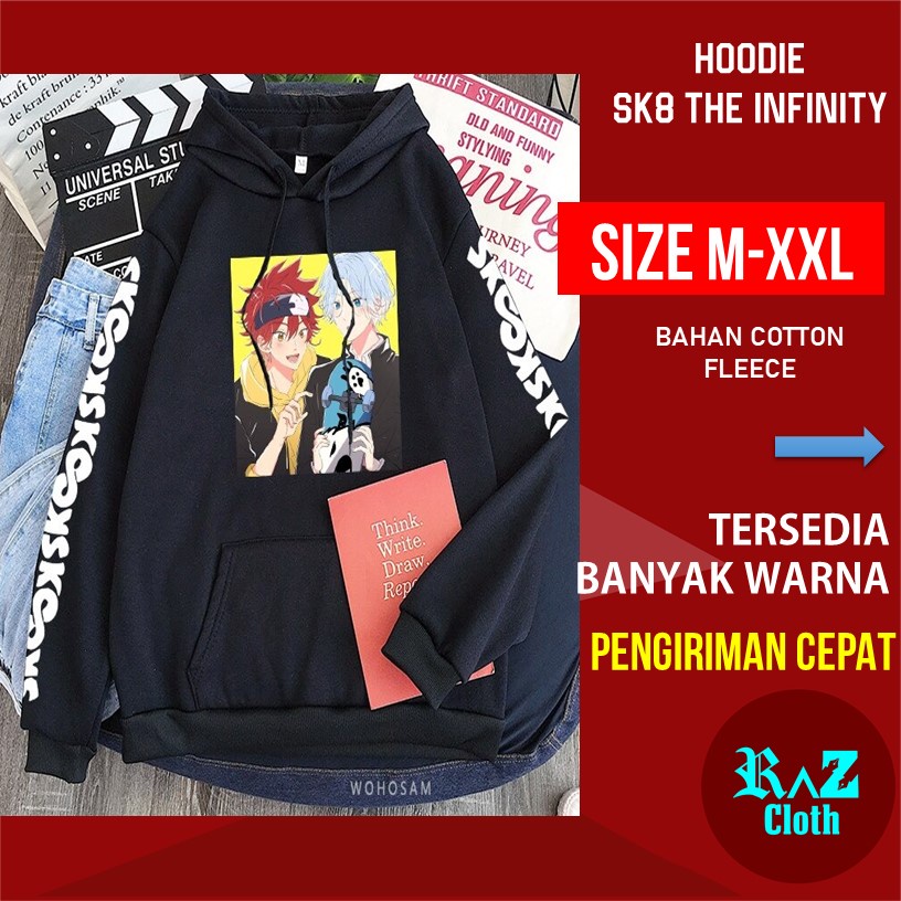 Hoodie Laki Laki Sweater SK8 The Infinity Reki Kyan Langa Hasegawa Anime Skateboard Papan Selancar