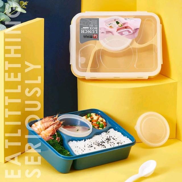 KOTAK MAKAN SIANG ANAK SEKAT EMPAT DENGAN MANGKOK SUP KD 5371