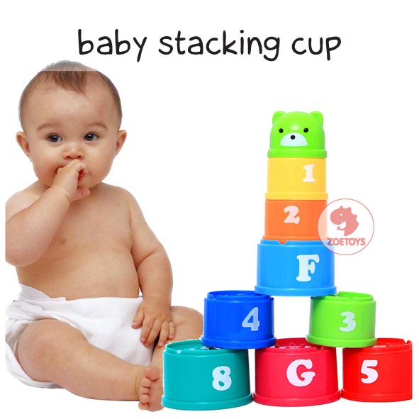 Zoetoys Baby Stacking Cup | Mainan Susun Gelas Bayi Anak | Edutoys